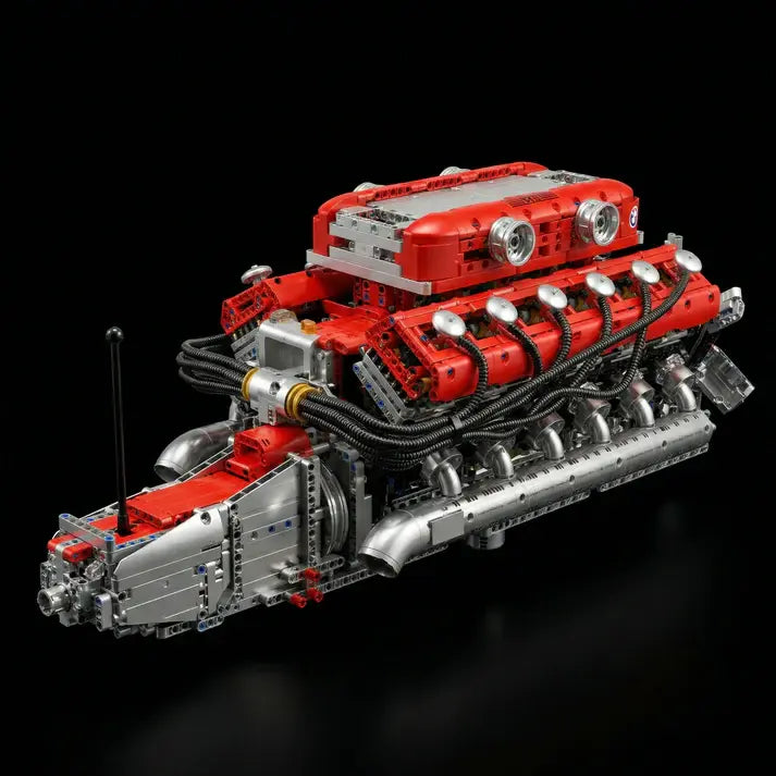 Motor V12 com Câmbio Funcional + Motor Elétrico | 3.472 Peças