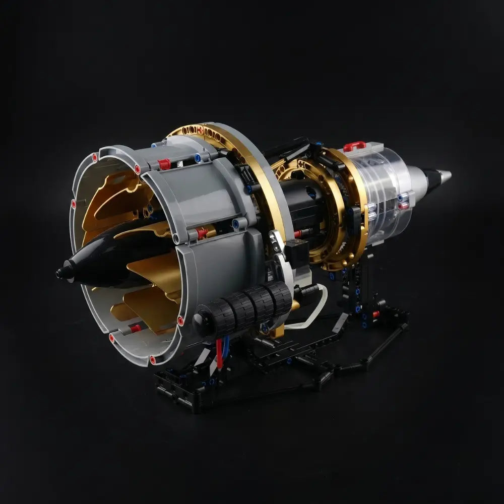 Turbina de Avião + Motor Elétrico & Led | 564 Peças